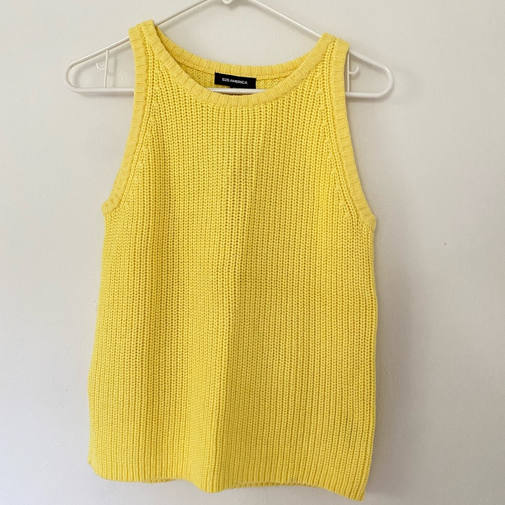 Yellow Sweater Tank Top